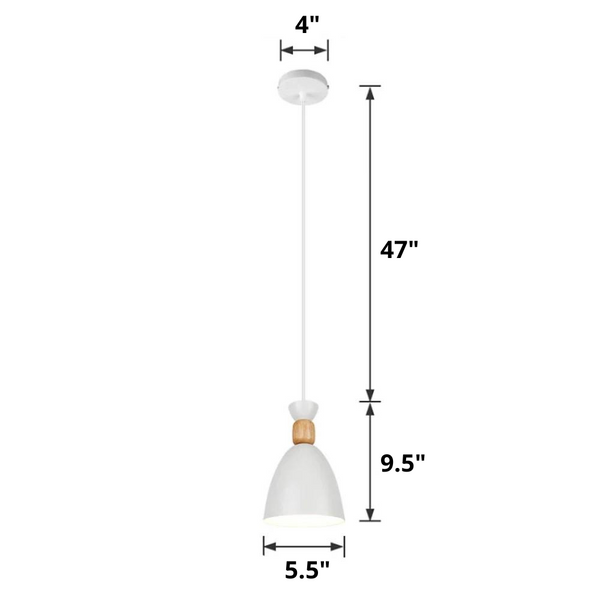 Rowan Nordic Style Pendant Light Dimensions