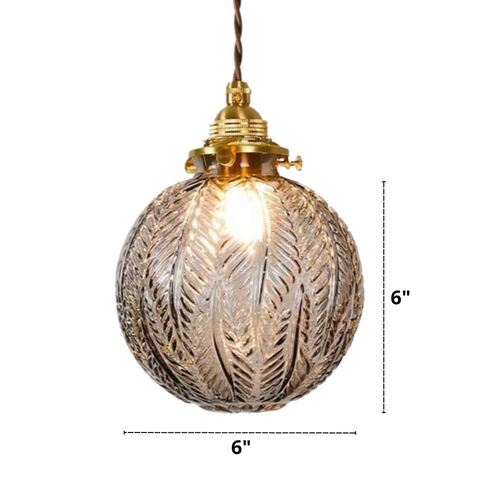 globe pendant light dimensions