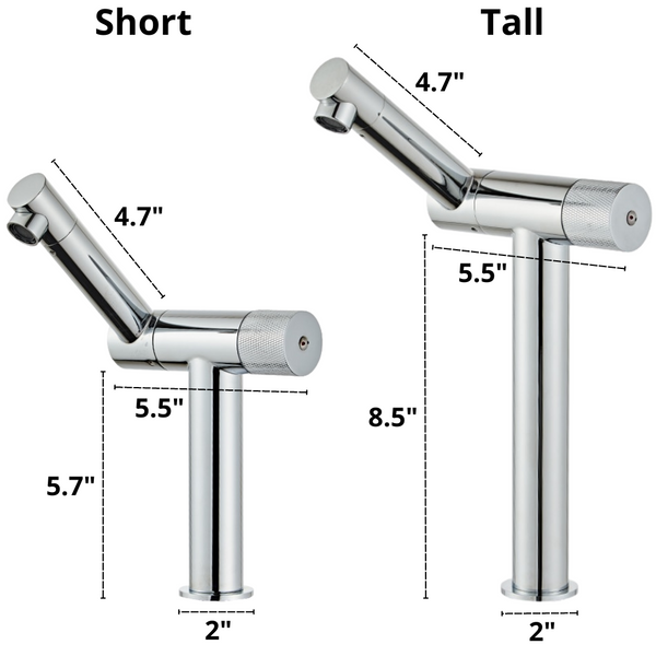 Modern Rotatable Bathroom Faucet Dimensions
