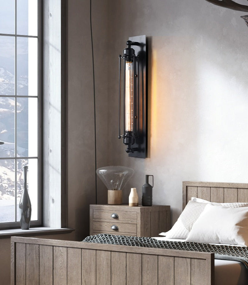 Wall lamp, レトロウォールランプエジソン産業風レストランウォールライトカフェパーソナリティ2ランプ - 装飾レトロ水道管ウ