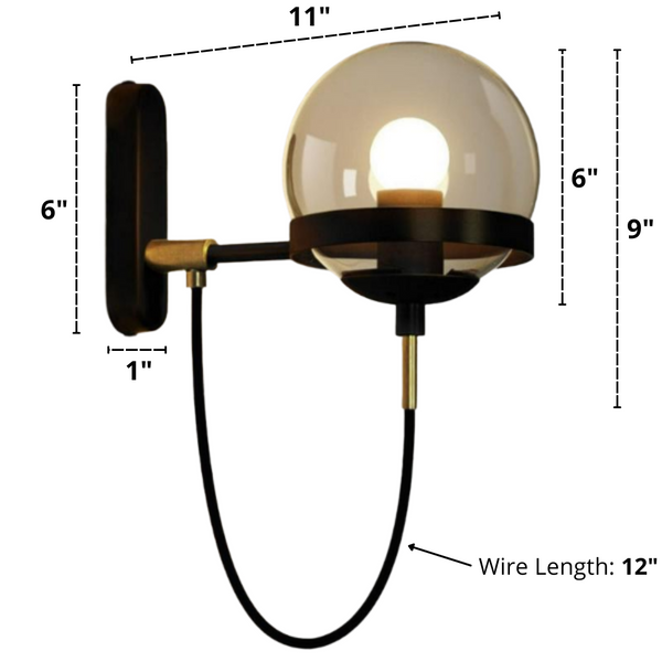 Xavier vintage style wall sconce dimensions