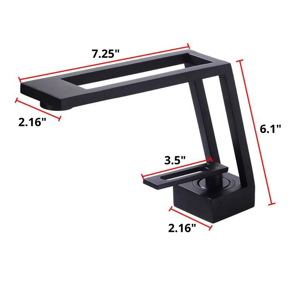 Iris modern bathroom faucet dimensions