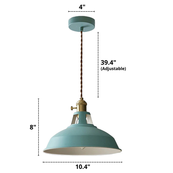 Colorful Vintage Pendant Light Dimensions