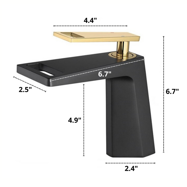 Wren modern bathroom faucet dimensions