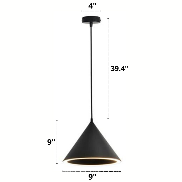 Gwen Modern LED Pendant Light Dimensions