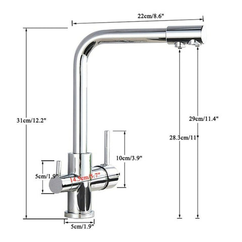 Apollo Kitchen Faucet Dimensions